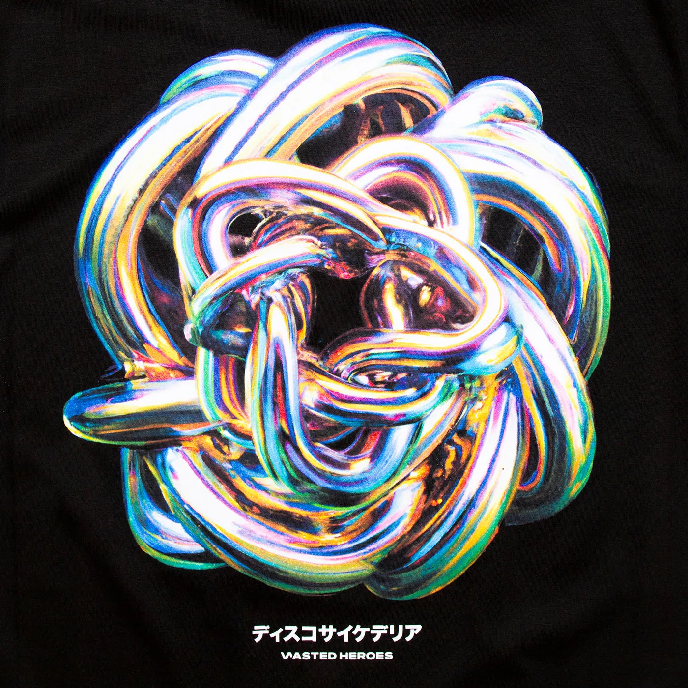 025 Disco Psychedelia Front Print - Tshirt - Black