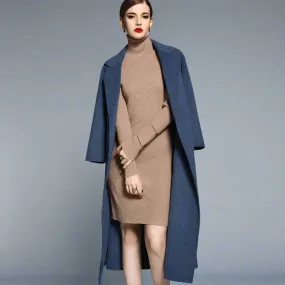 100% Wool Coat for Elegant Women