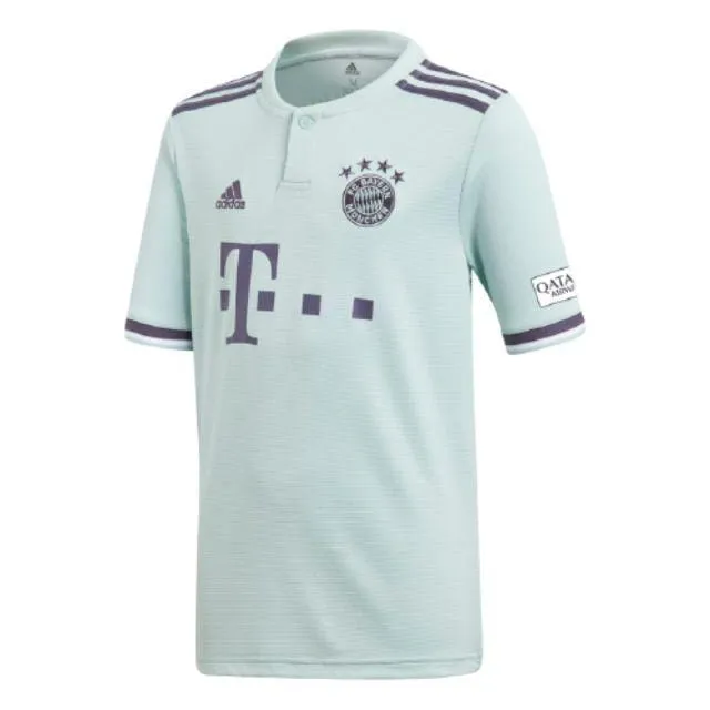 Adidas Fc Bayern Away Kids-Boys Football T-Shirt Turquoise  Cf5396