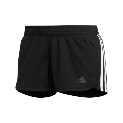 Adidas Pacer 3-Stripes Knit Shorts - Womens - Black