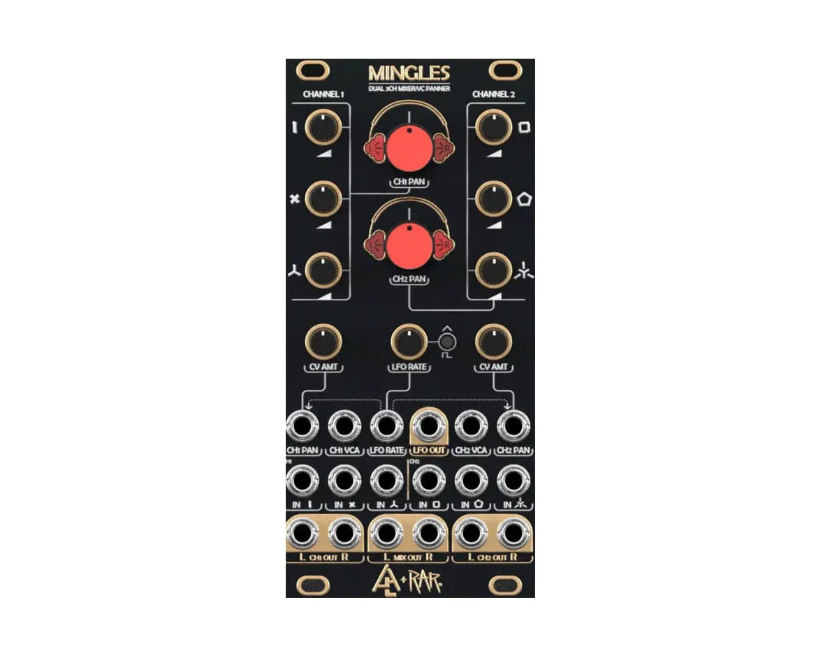 After Later Audio Mingles Dual 3 Channel Stereo Panning Mixer with built-in VC-LFO