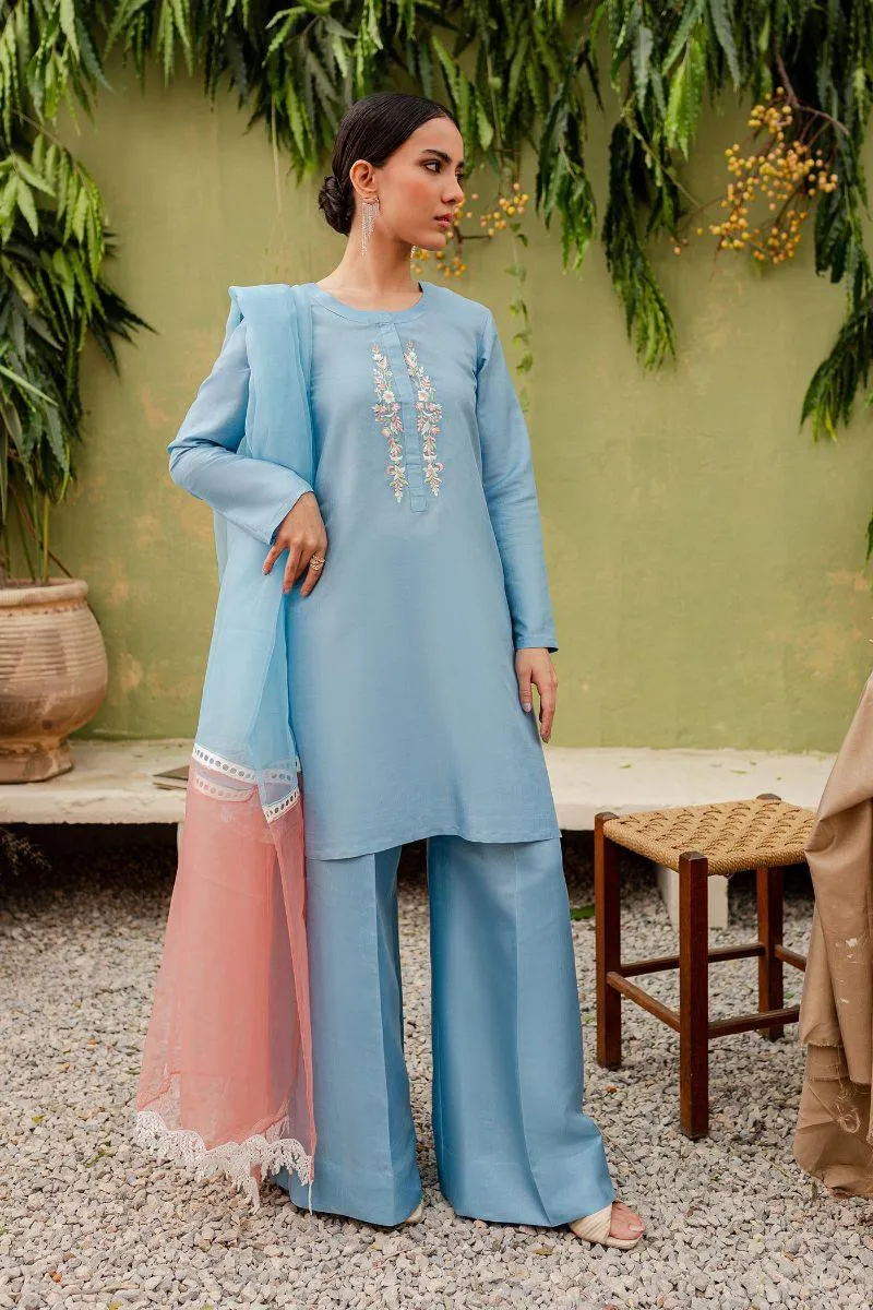 Allure by Ih - ZORA - Sky Blue - Silk - 3 Piece