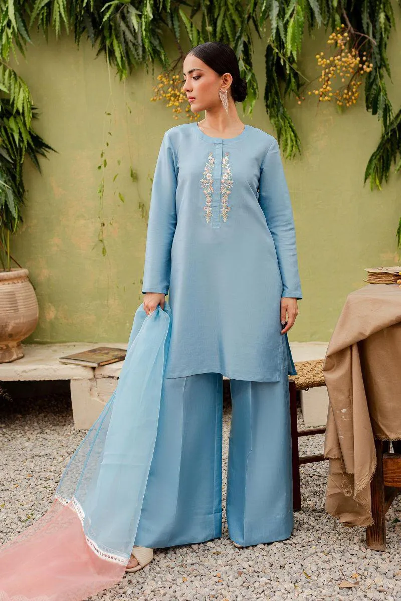 Allure by Ih - ZORA - Sky Blue - Silk - 3 Piece