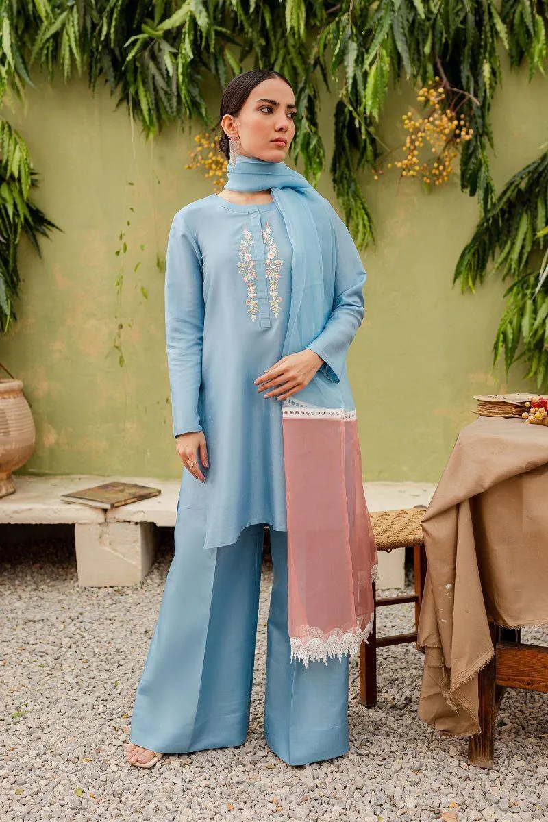 Allure by Ih - ZORA - Sky Blue - Silk - 3 Piece