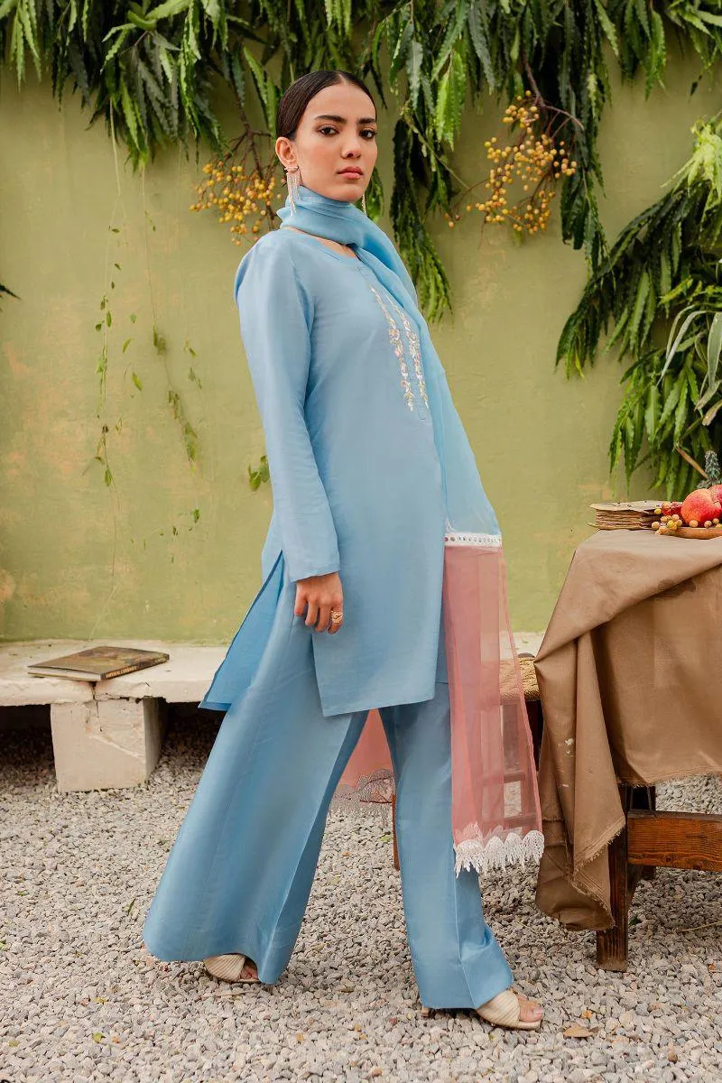 Allure by Ih - ZORA - Sky Blue - Silk - 3 Piece