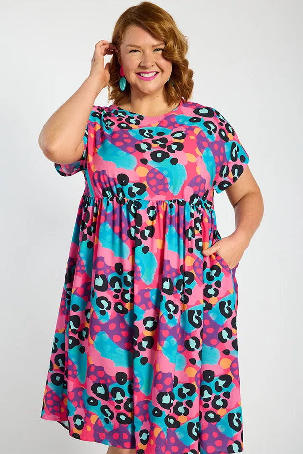 Bam Inky Leopard Dress