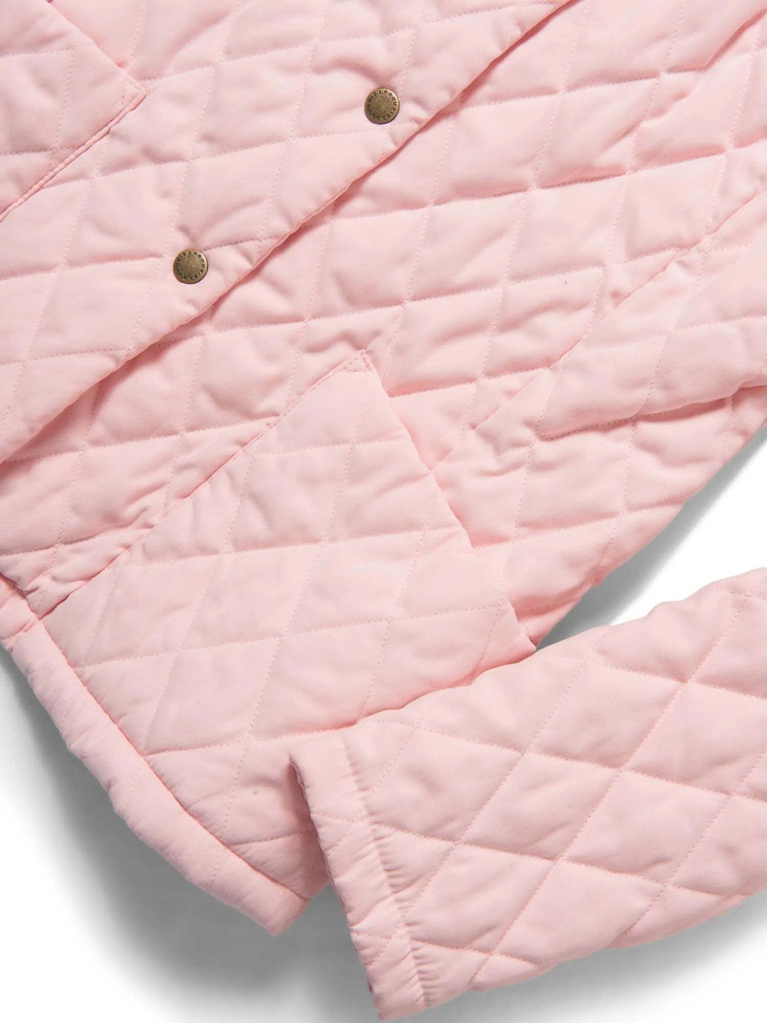 Barbour Logo Quilted Utility Jacket Light Pink