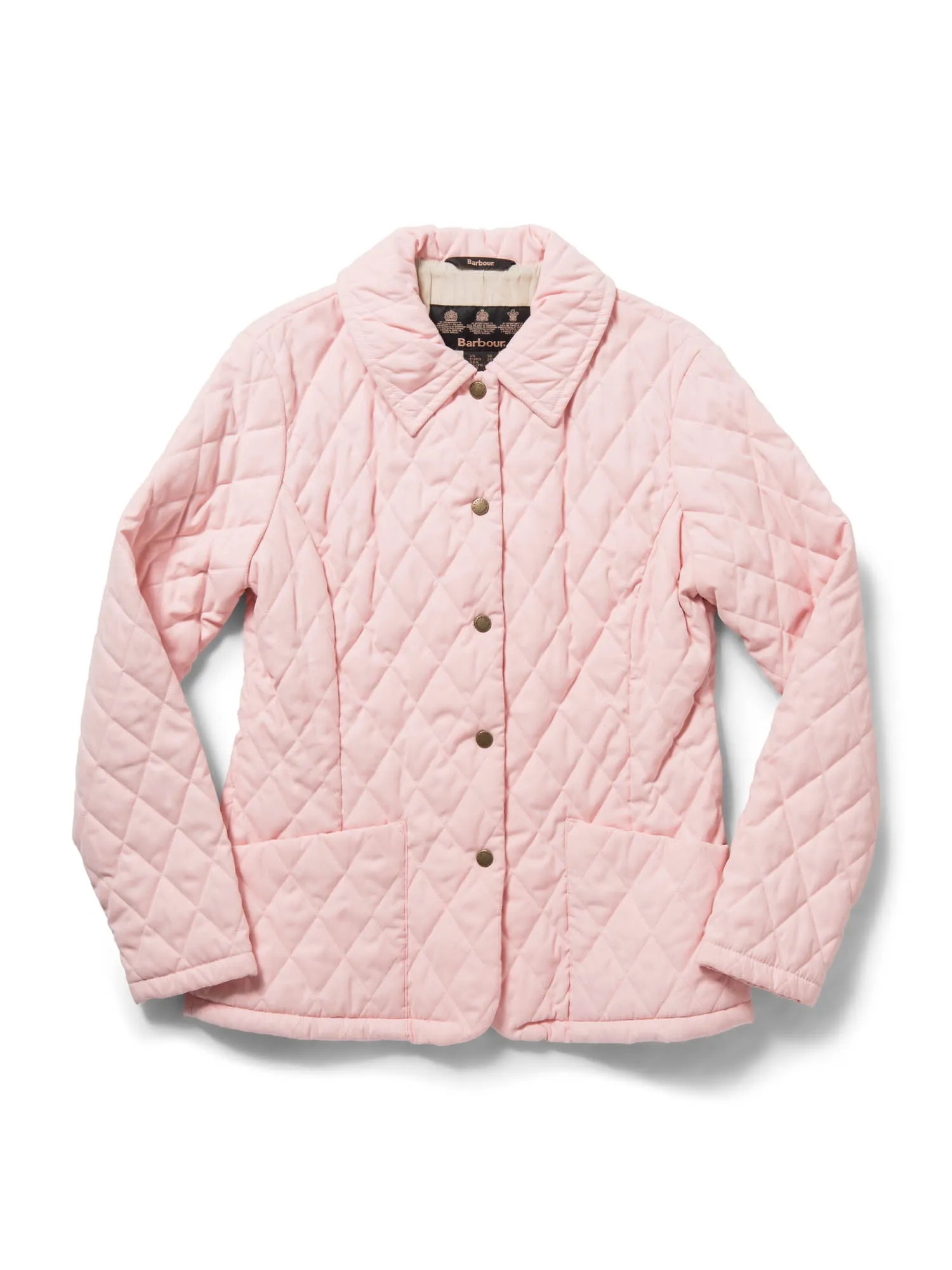 Barbour Logo Quilted Utility Jacket Light Pink