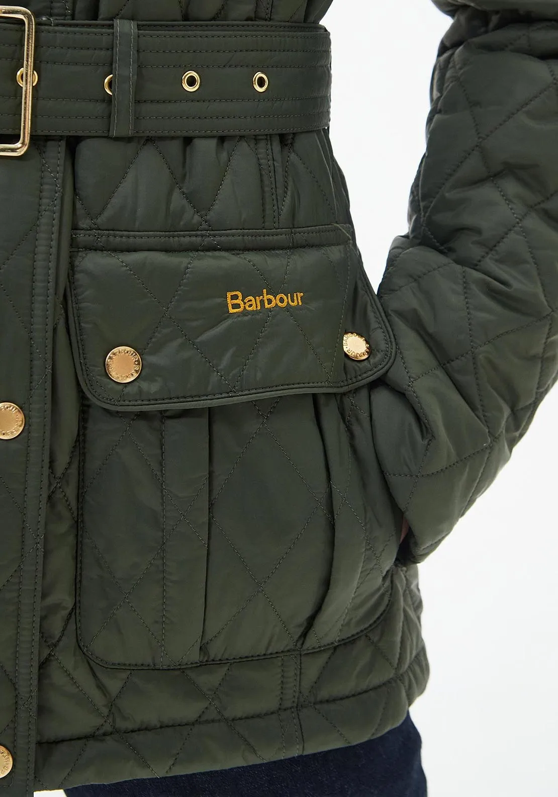 Barbour Womens Country Utility Quilted Short Jacket, Olive