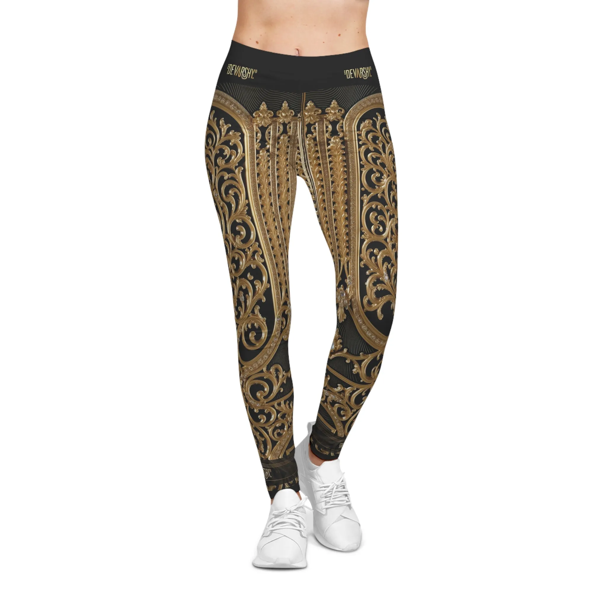 Baroque Pearls Leggings Women Decorative Baroque Leggings Casual Wear Spandex Leggings Women Lounge Wear | D20229