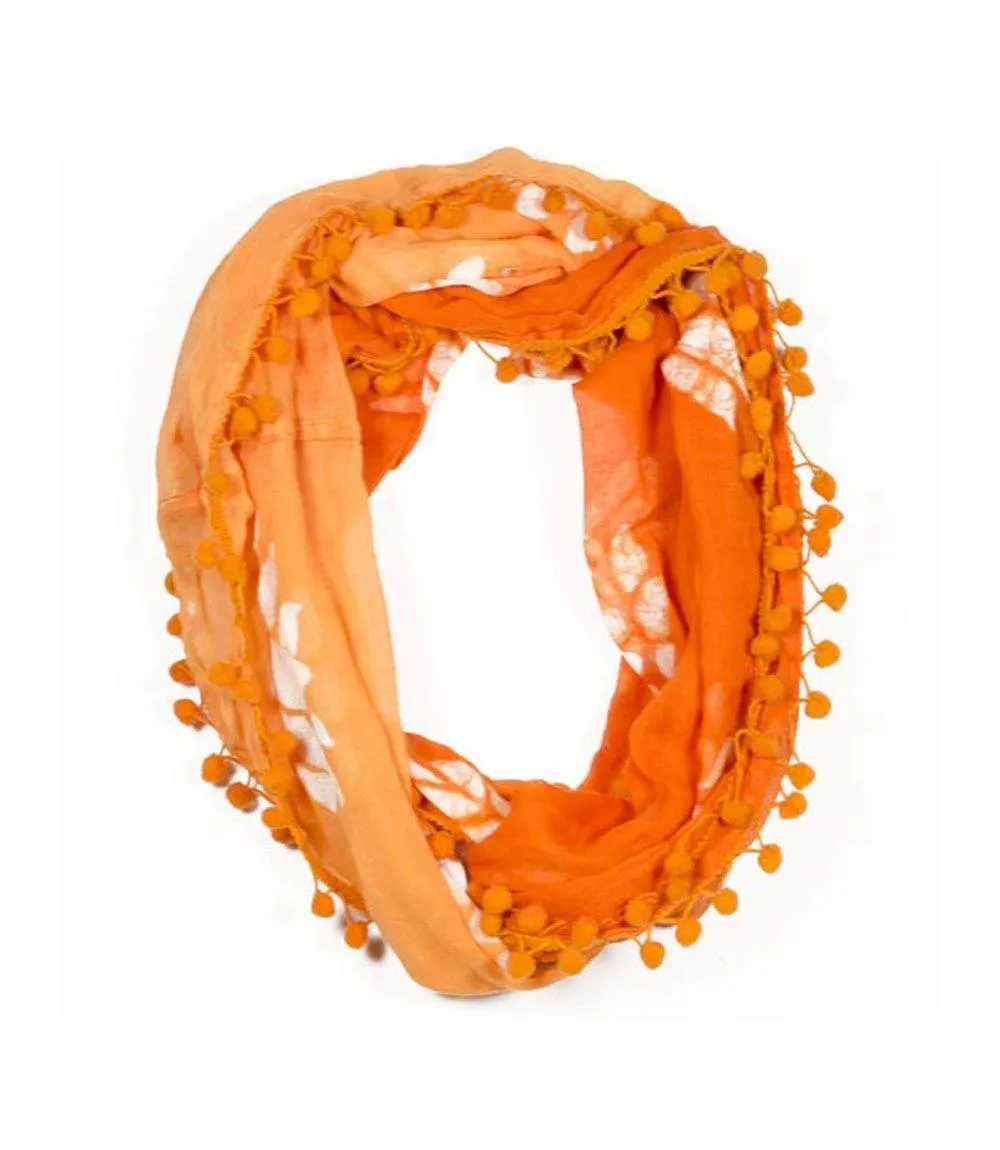 Batik Pom Infinity Scarf