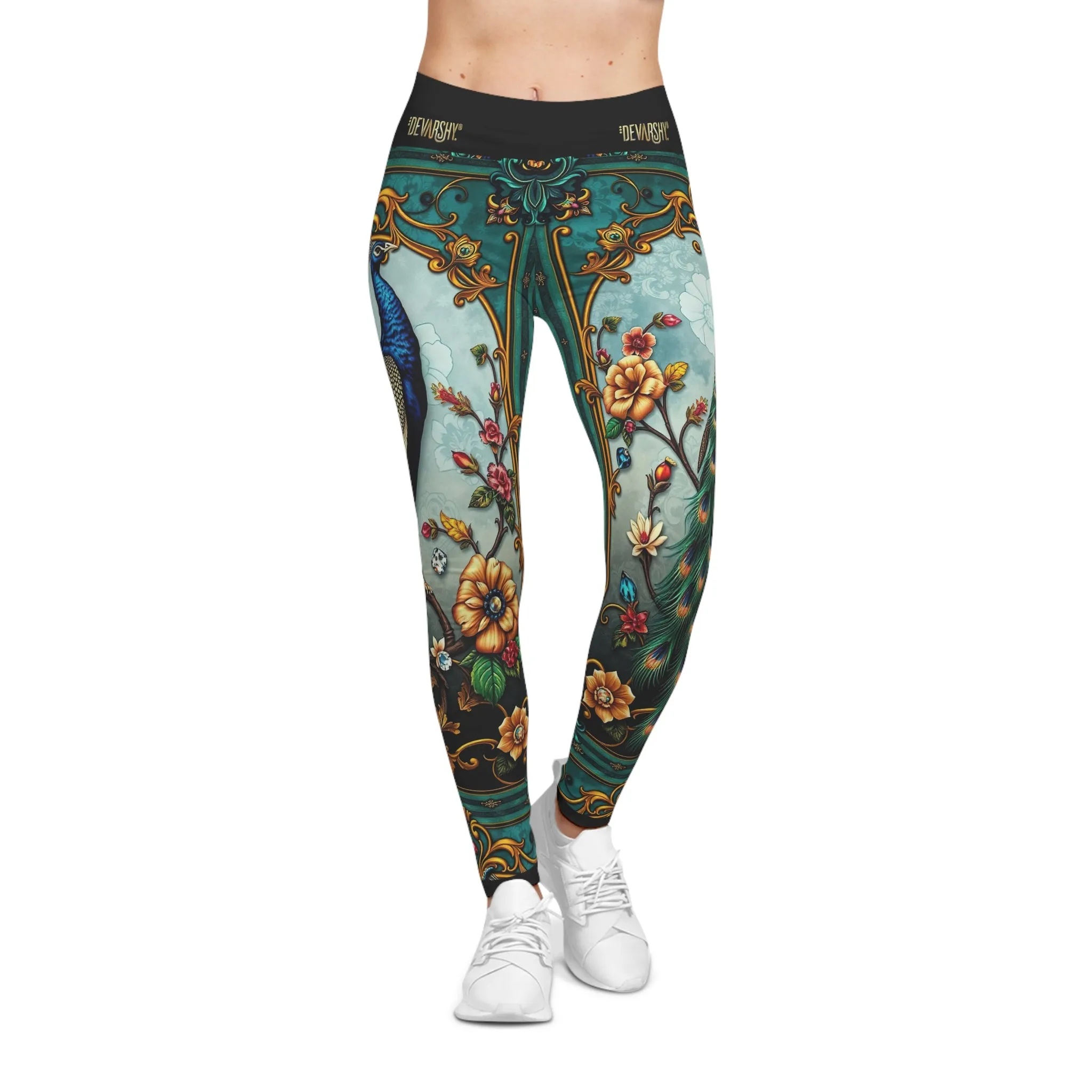 Beautiful Peacock Leggings Women Peacock Print Leggings Best Gift For Peacock Lovers Casual Wear Spandex Leggings | X3500