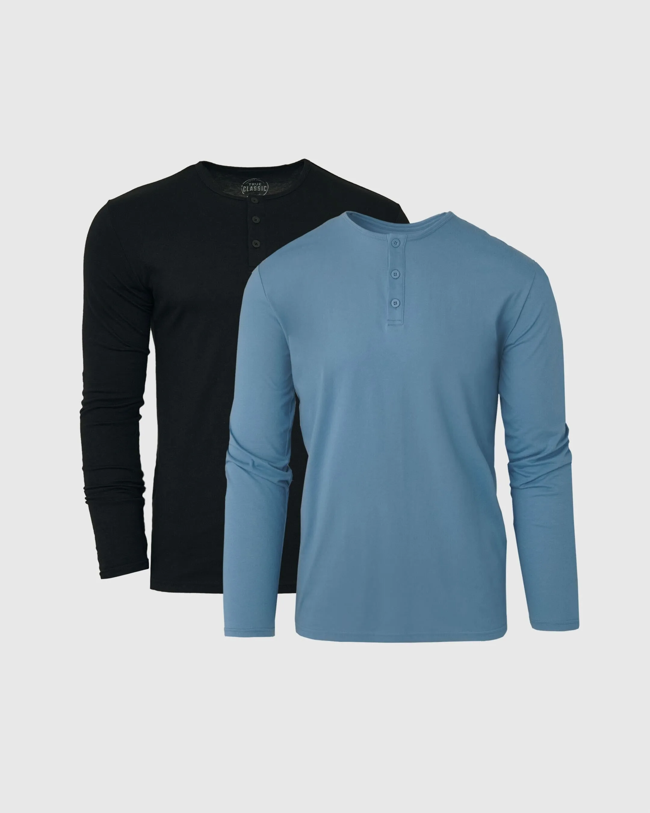 Black and Blue Henley 2-Pack