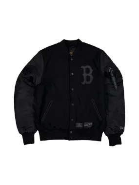 BOSTON RED SOX X ALPHA X NEW ERA WOOL VARSITY MA-1 BOMBER JACKET