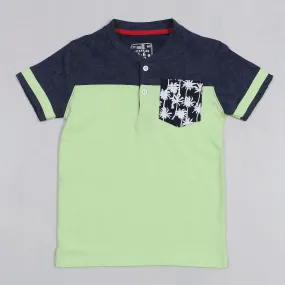 Boys Green Henley T-Shirt