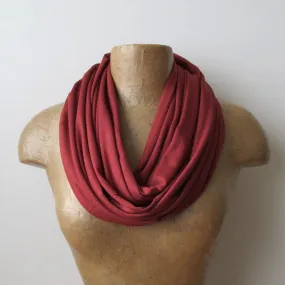 BRICK RED Infinity Scarf