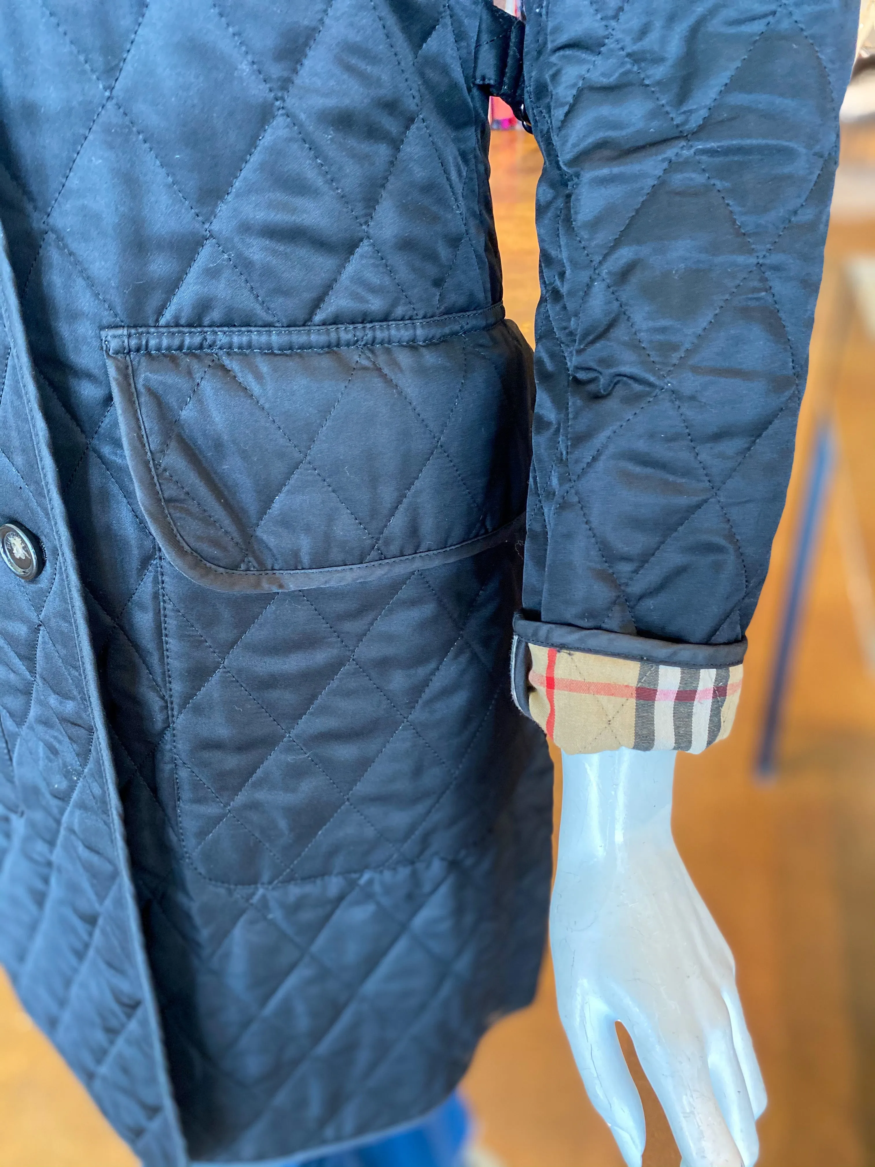 Burberry Black Quilted Utility Jacket