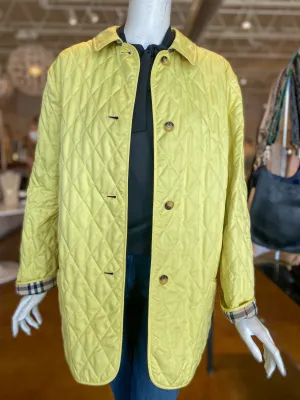 Burberry Yellow Quilted Utility Jacket