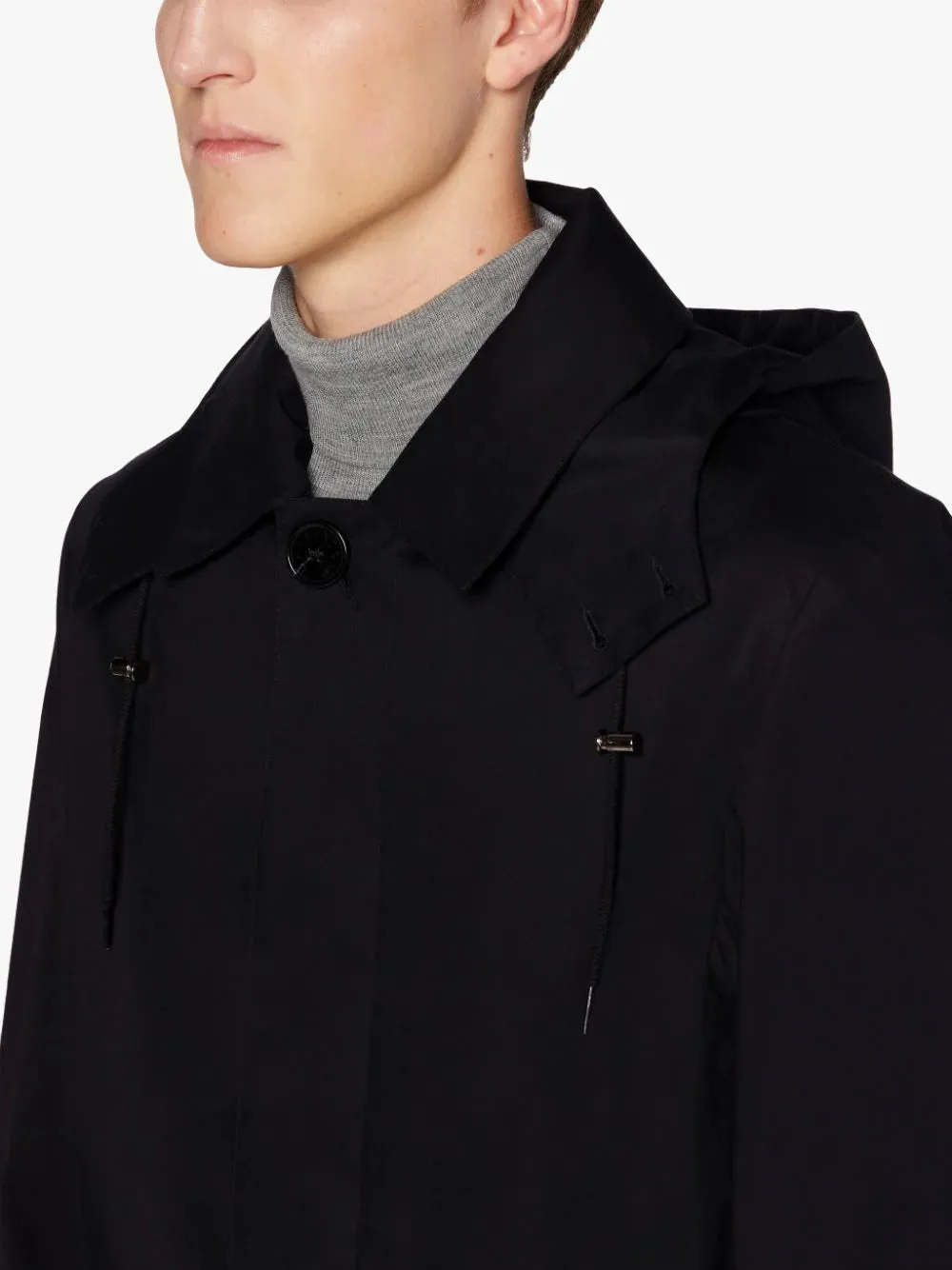 CAMBRIDGE HOOD RAINTEC COTTON COAT | BLACK | GMC-111