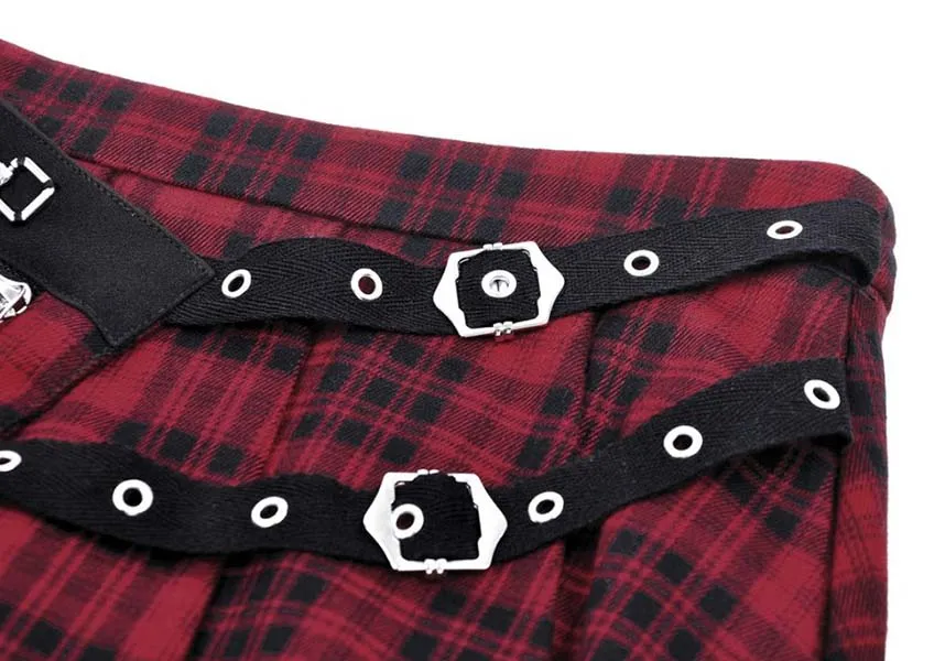 Camden [Red Plaid] | PLEATED SKIRT