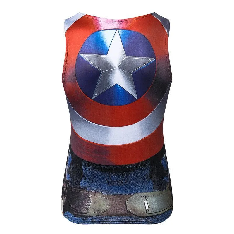 CAPTAIN AMERICA Compression Tank Top