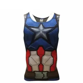 CAPTAIN AMERICA Compression Tank Top