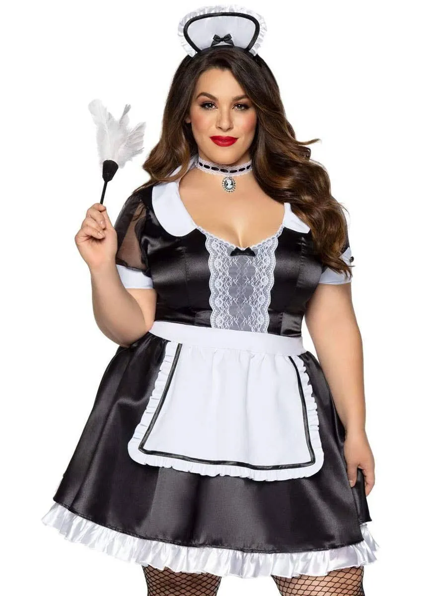 Classic French Maid Sexy Womens Plus Size Costume