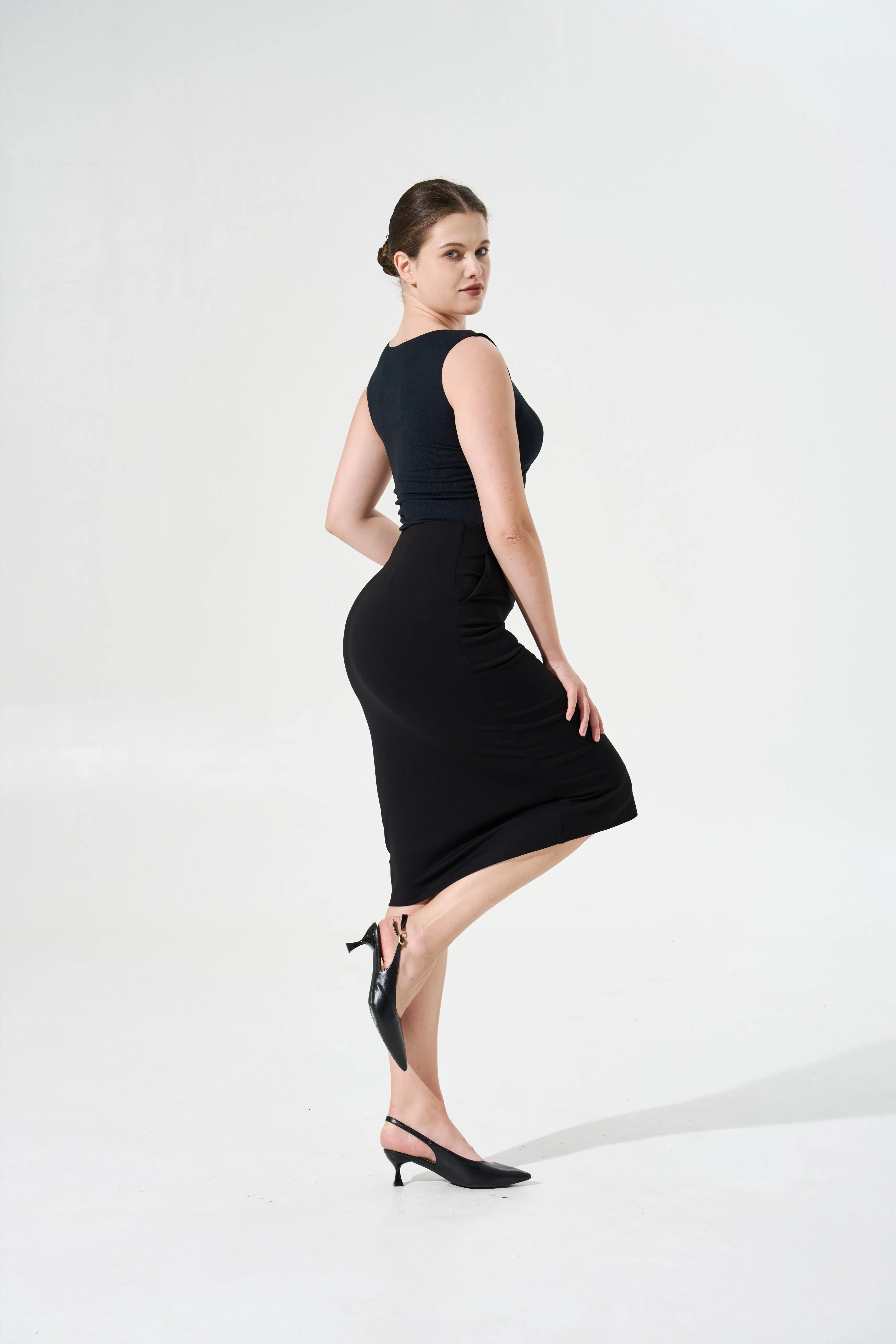 Cooling, Wrinkle-Free, Stretchy Whimsy Skirt With Pockets & Tummy Control