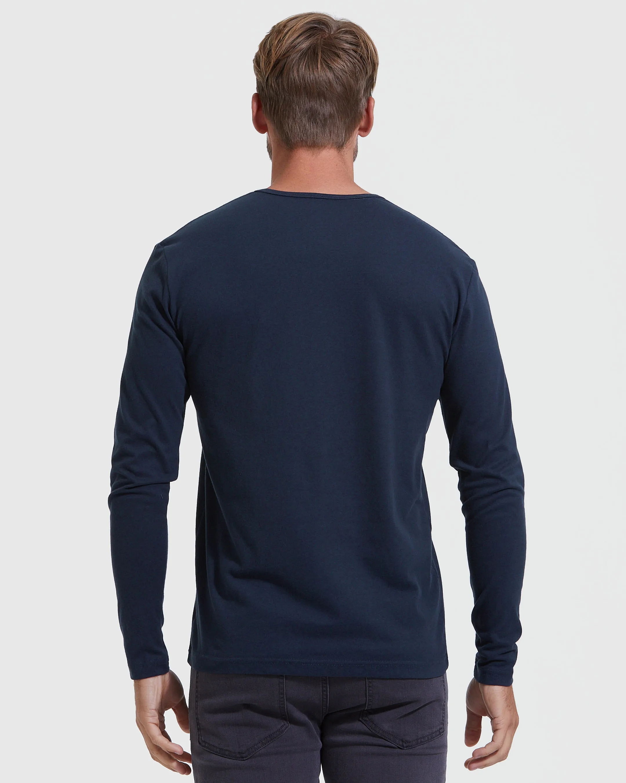 Core Color Long Sleeve Henley 6-Pack