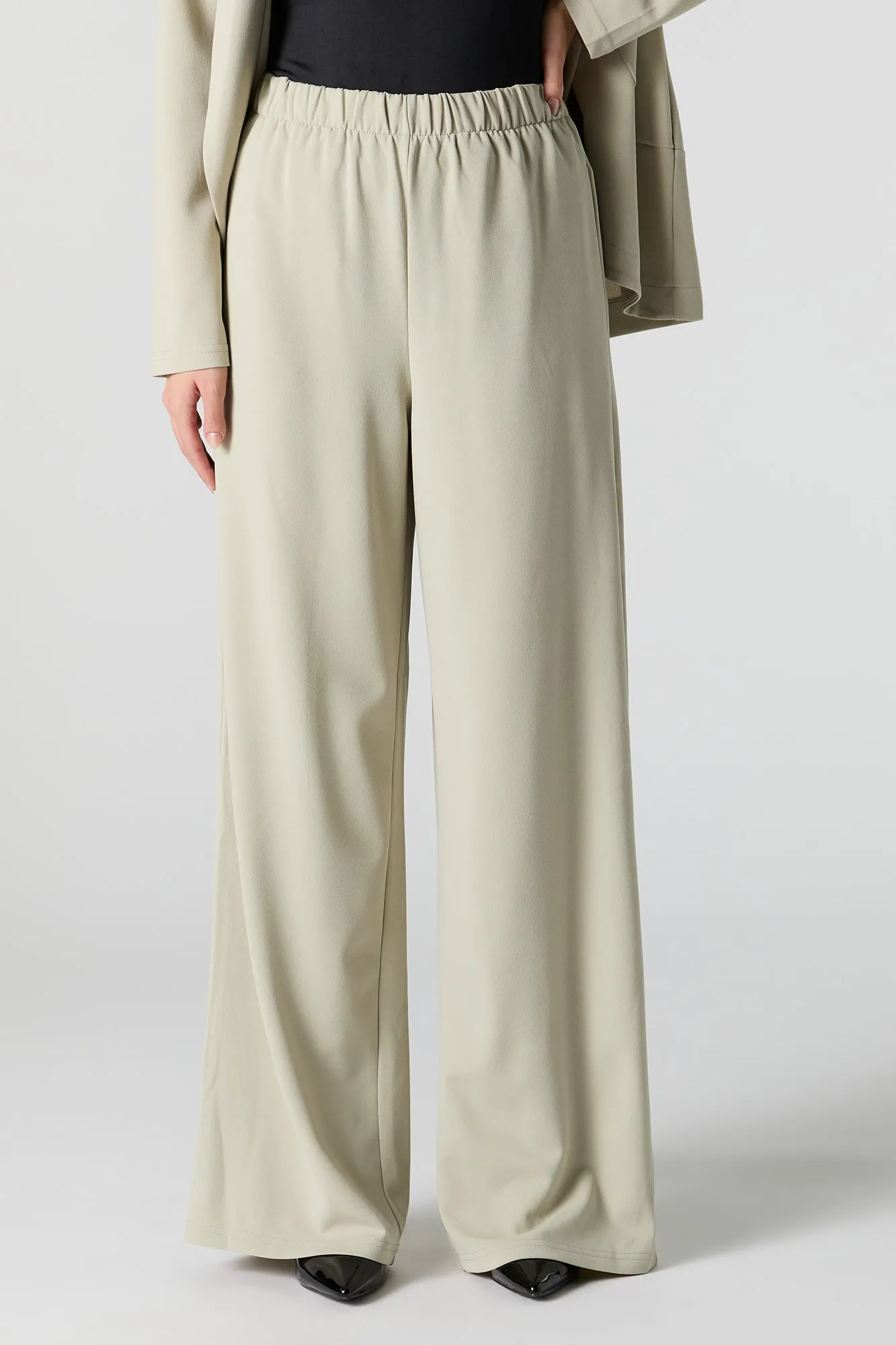 Crepe Wide Leg Dress Pant