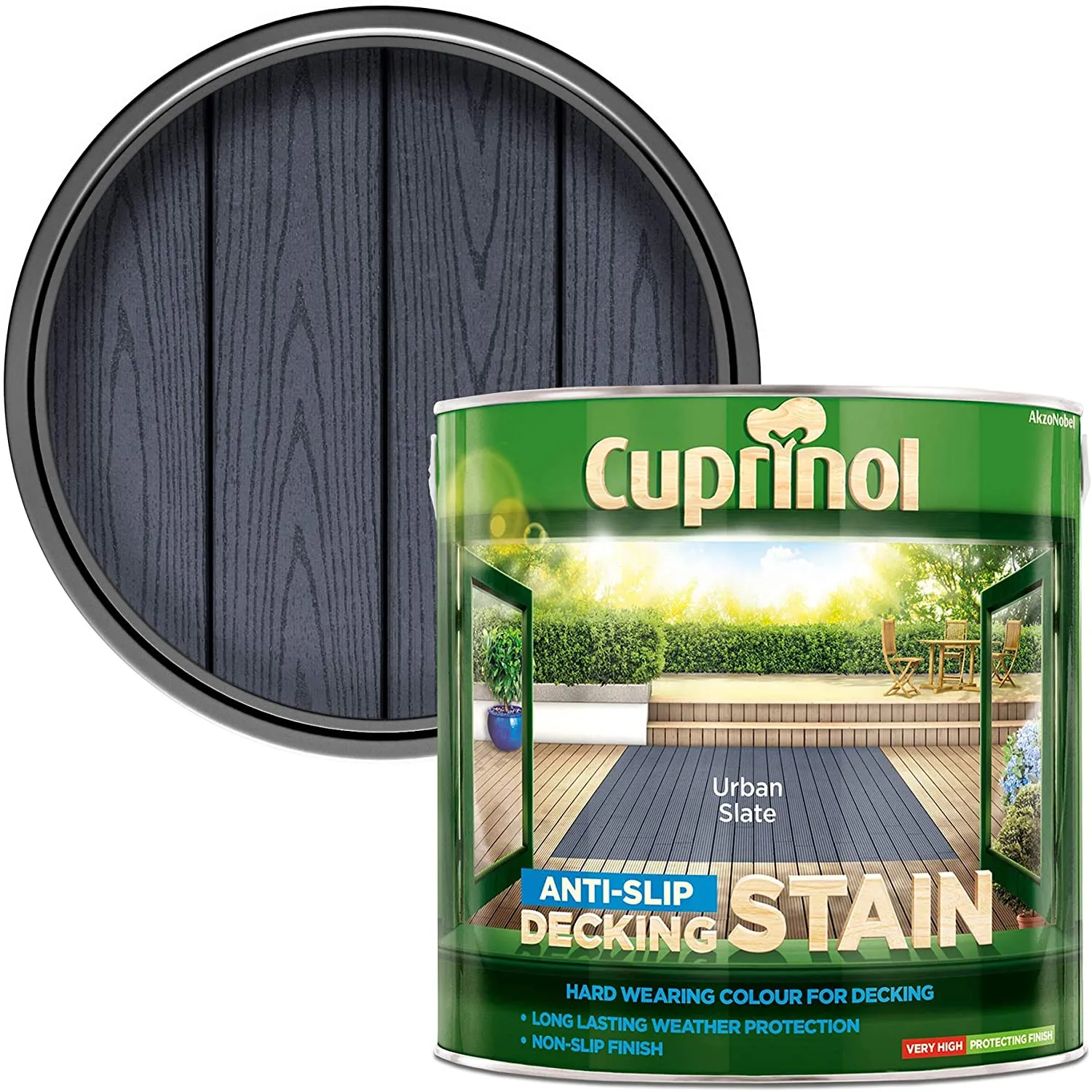 Cuprinol Anti Slip Decking Stain - Urban Slate 2.5L