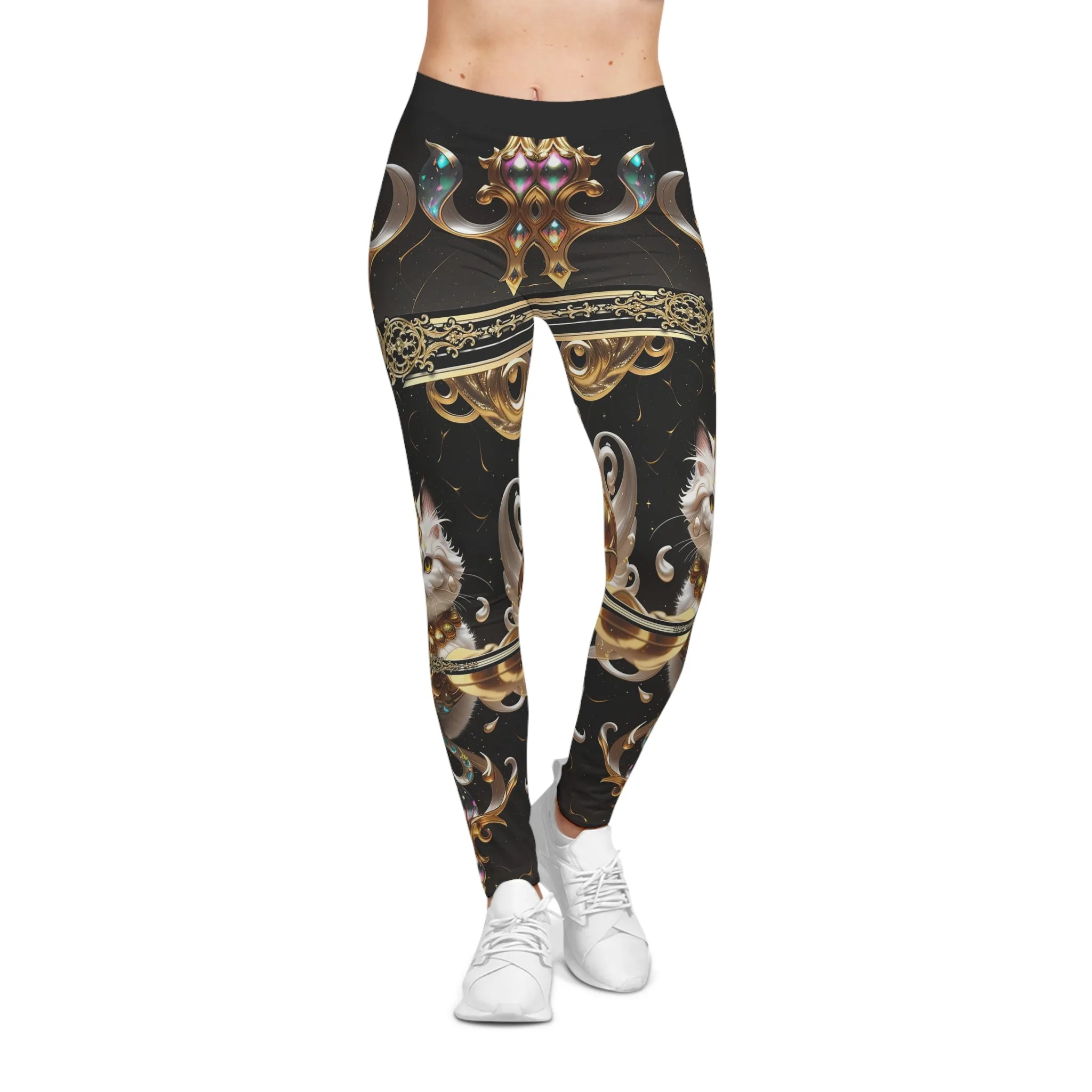 Cute Cat Leggings Decorative Print Leggings Spandex Women Leggings Casual Wear Leggings Women Lounge Wear | X3473