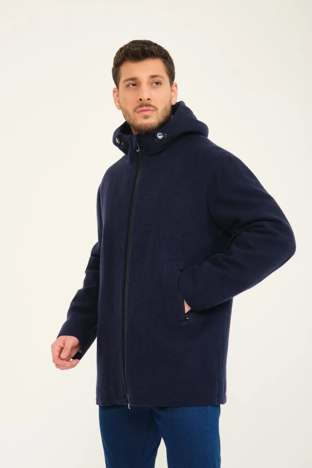 Dark Blue Cashmere Coat