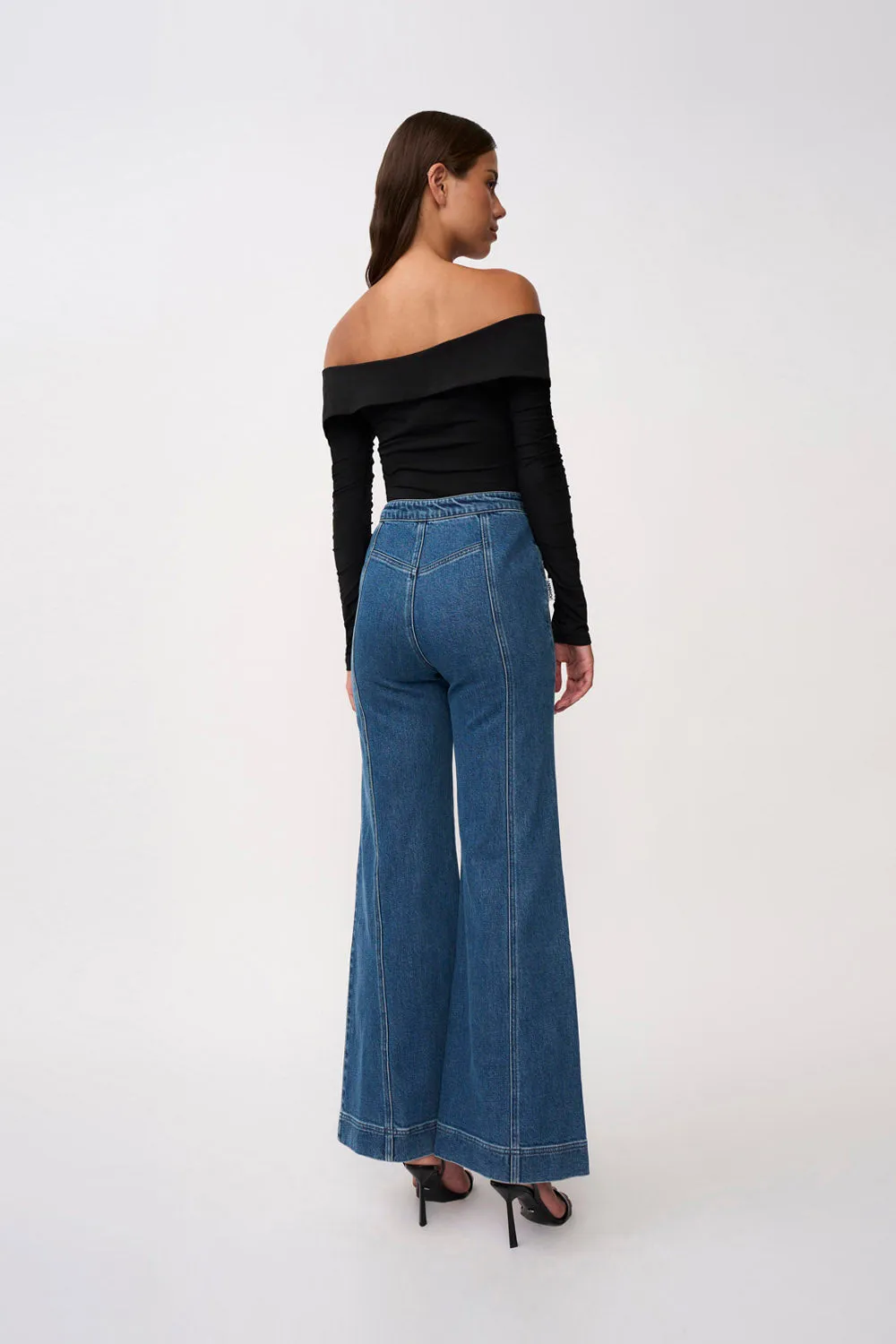 Della Denim Wide Leg Jean | Final Sale - Blue Wash