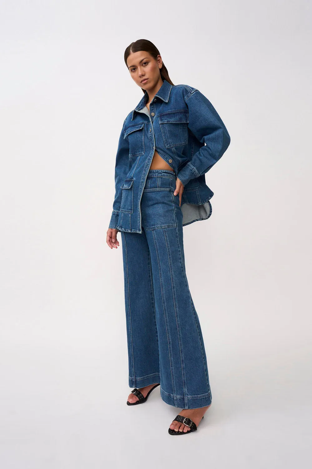 Della Denim Wide Leg Jean | Final Sale - Blue Wash