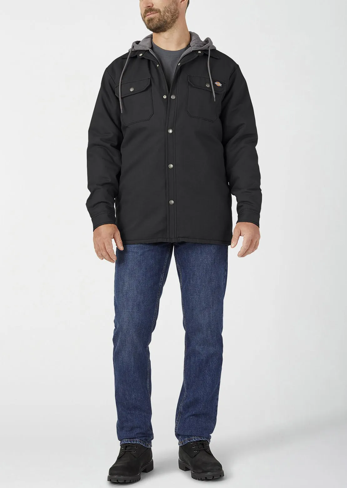 Dickies Men's Fleece Hooded Duck Shirt Hydroshield Jacket