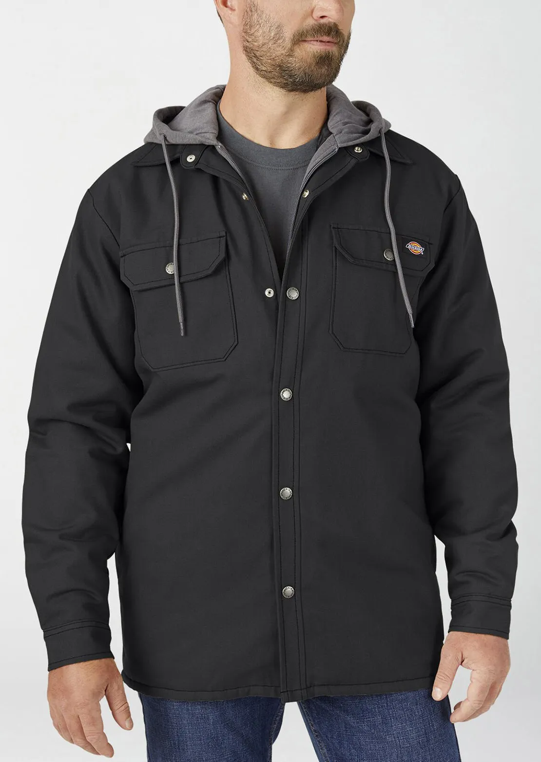 Dickies Men's Fleece Hooded Duck Shirt Hydroshield Jacket