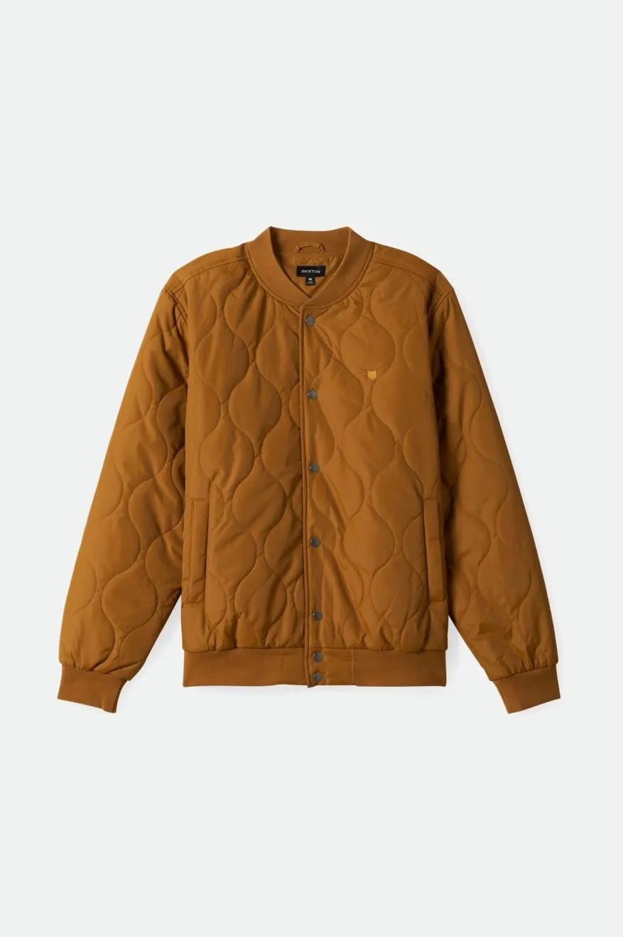 Dillinger Quilted Bomber Jacket - Golden Brown