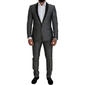 Dolce & Gabbana Elegant Black Silk Blend Slim Fit Suit