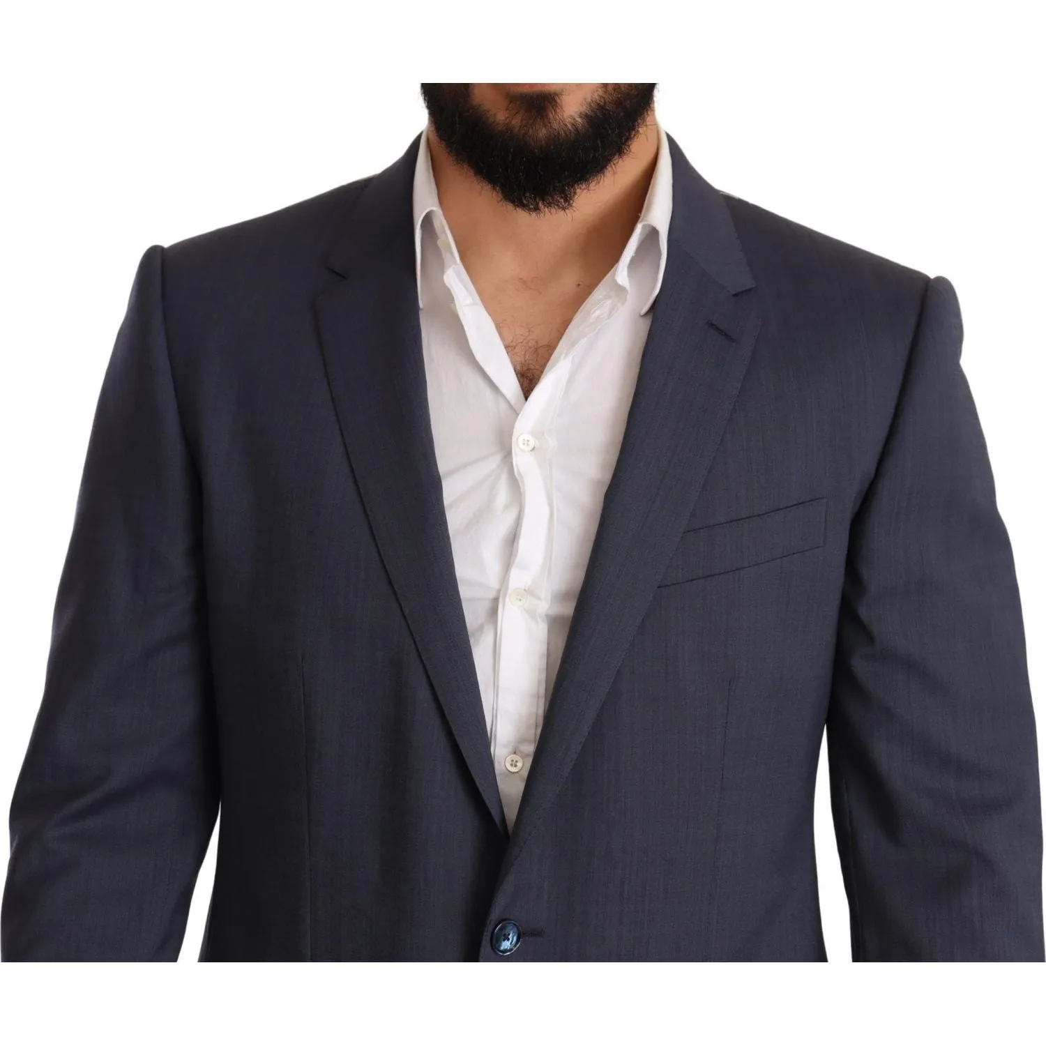 Dolce & Gabbana Elegant Blue Wool Martini Blazer Jacket