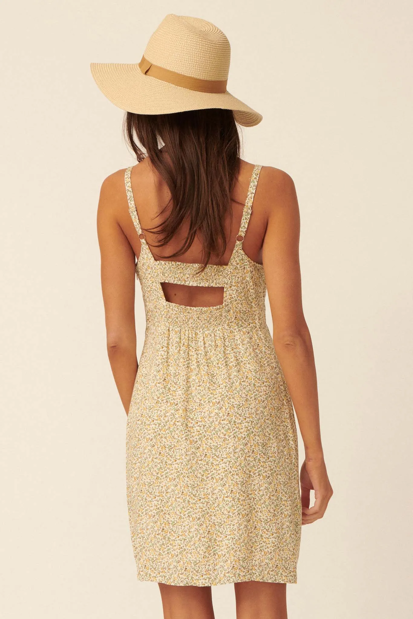 Dream Girl Floral-Print Mini Slip Dress