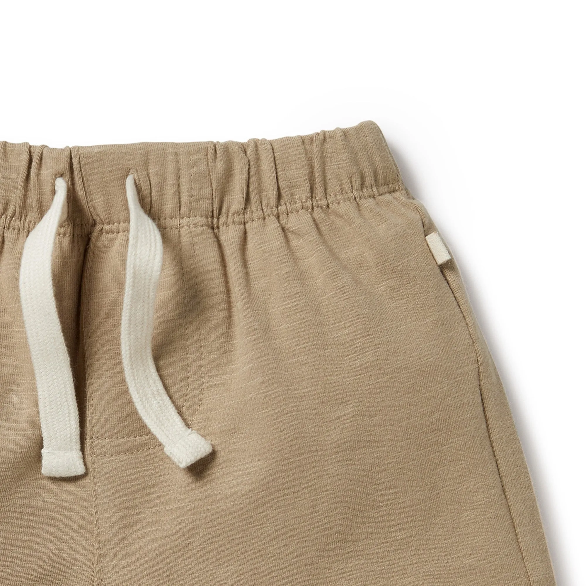 Driftwood Organic Tie Front Short