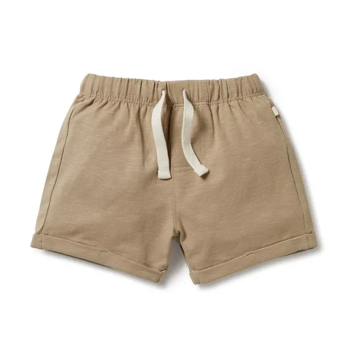 Driftwood Organic Tie Front Short