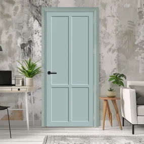 EasiKit Internal Door and Frame Kit - Bronx 4 Panel Solid Wood Internal Door - Premium Primed - Colour Options