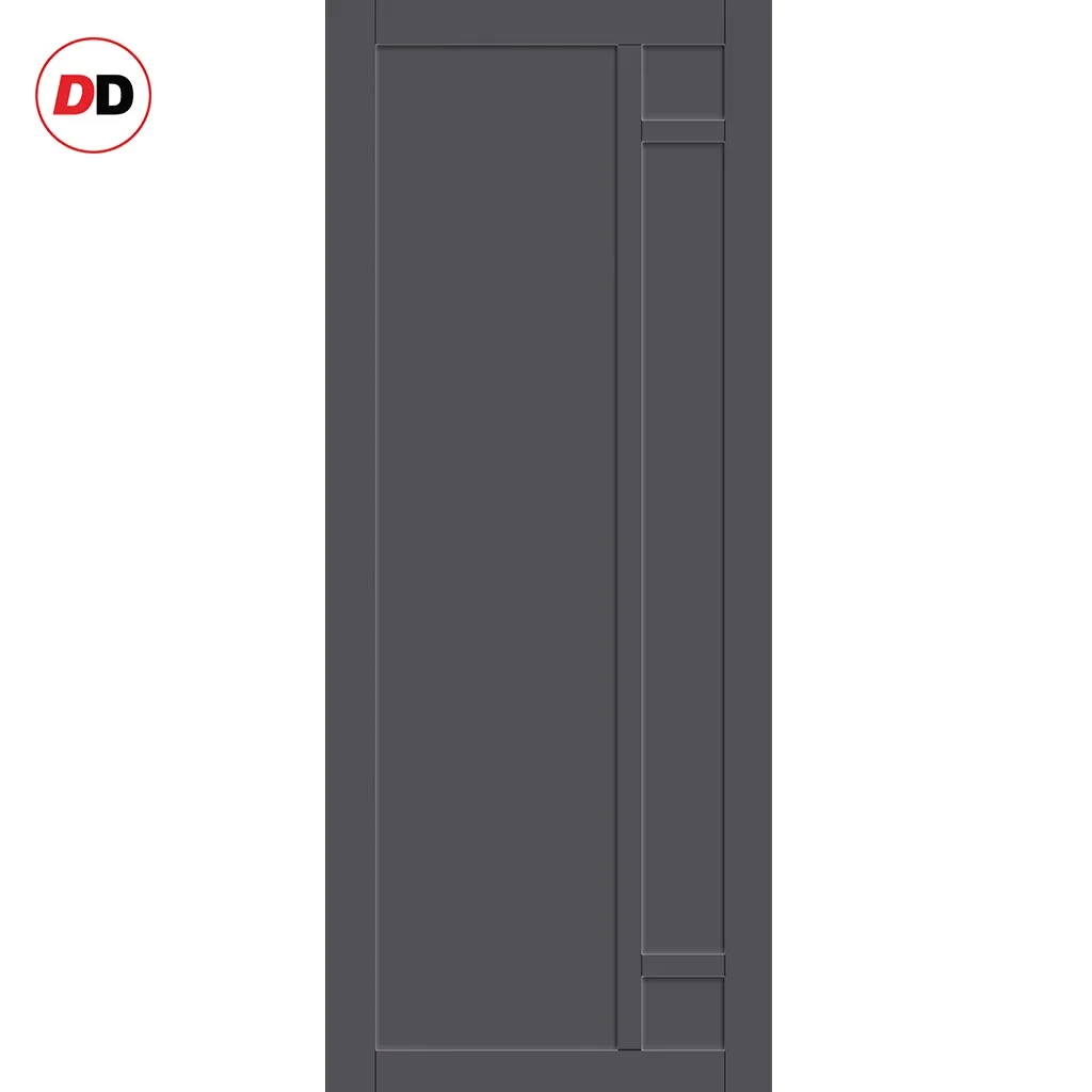 EasiKit Internal Door and Frame Kit - Suburban 4 Panel Solid Wood Internal Door - Premium Primed - Colour Options