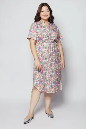 Eline Shirt Dress in Royal Garden