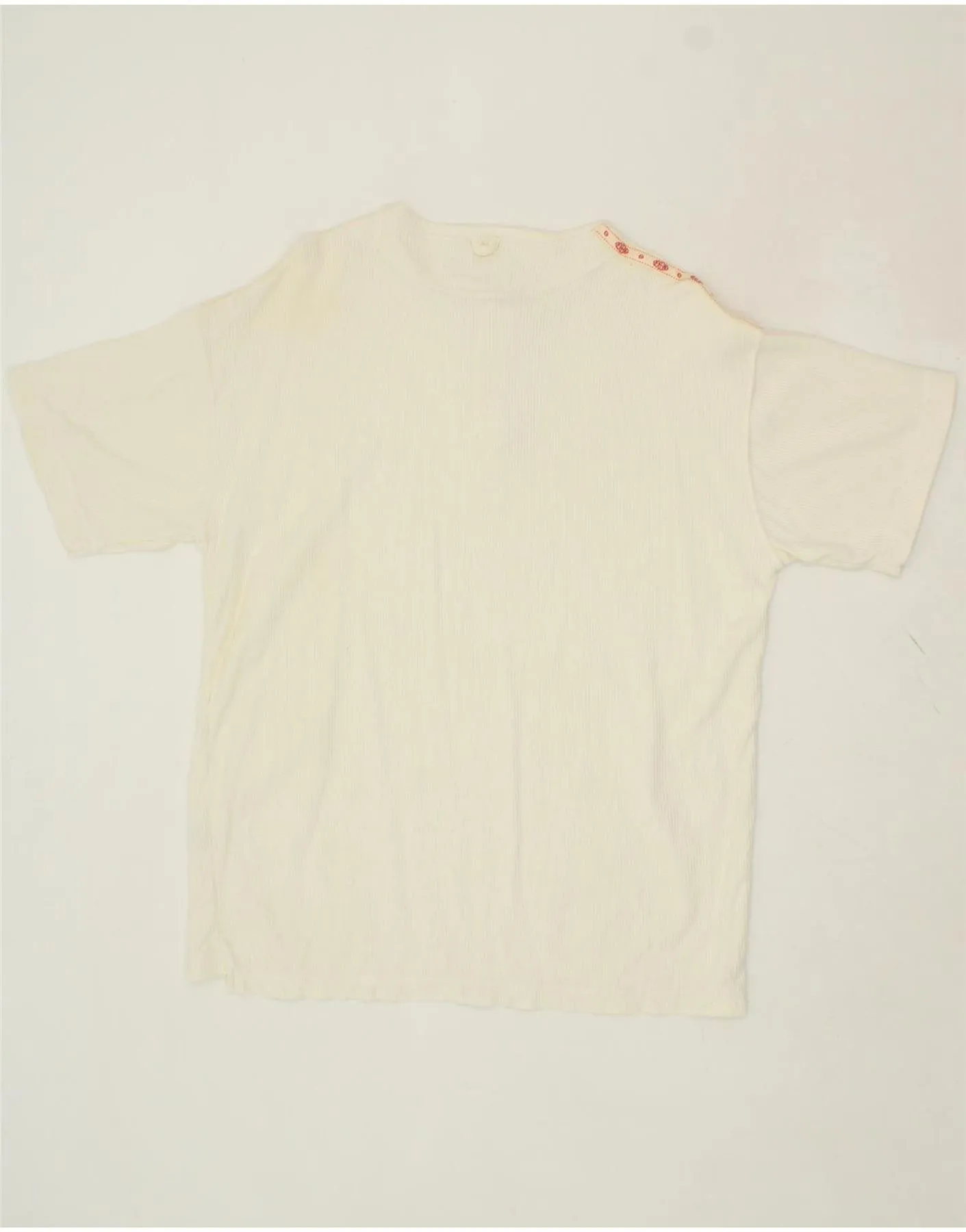 ENERGIE Mens T-Shirt Top Small Off White Cotton