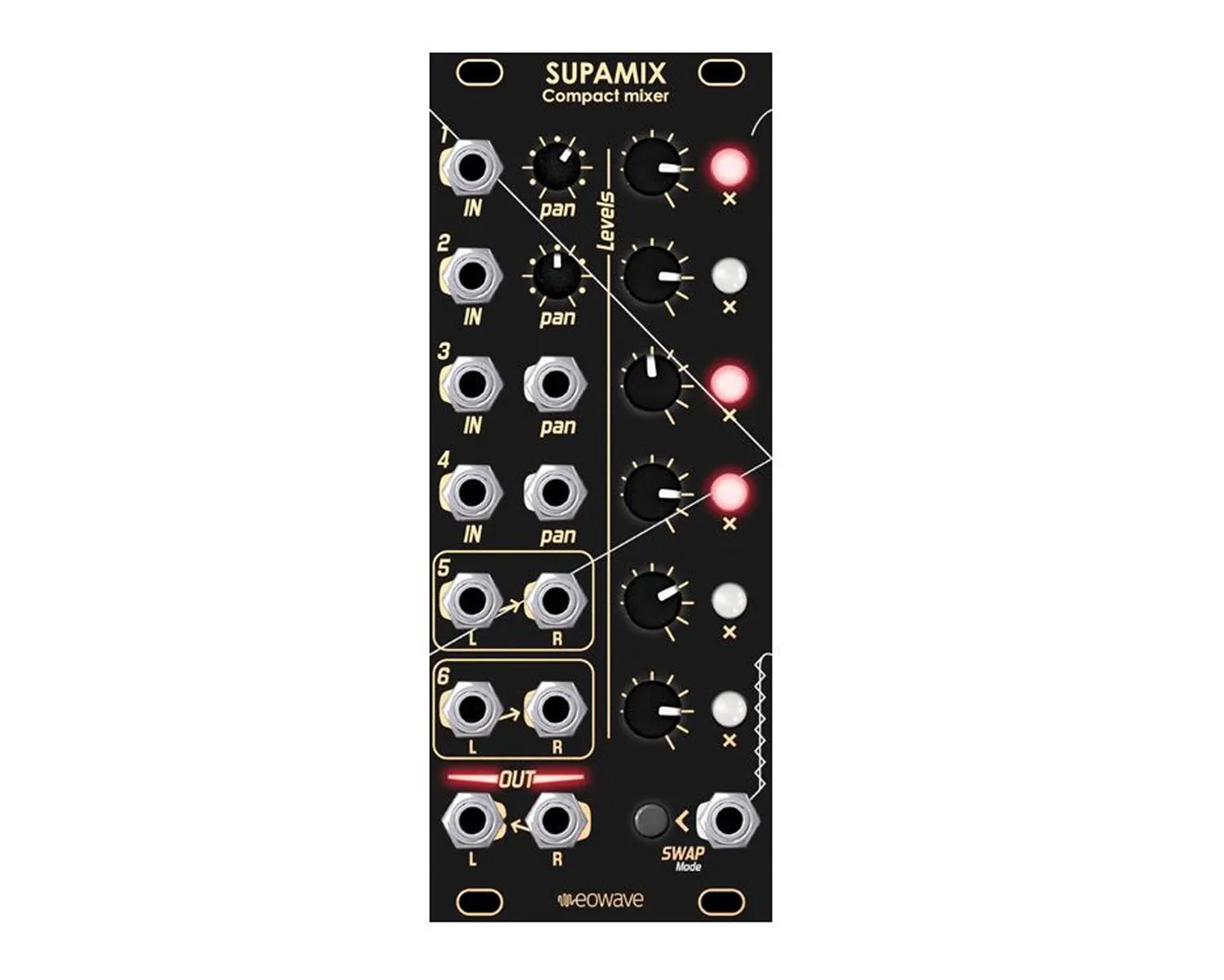 Eowave Supamix Stereo Line Mixer With Advanced Mute Control