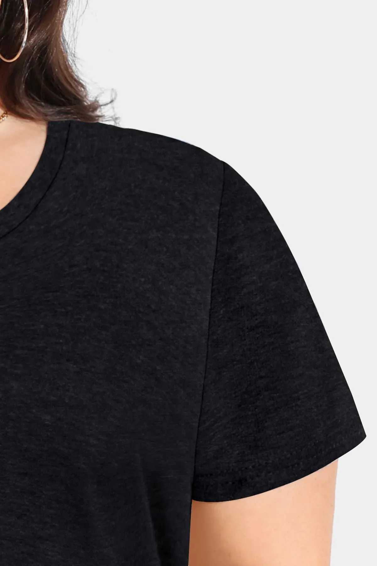 Essential Solid Loose Tunic Pockets T-Shirt