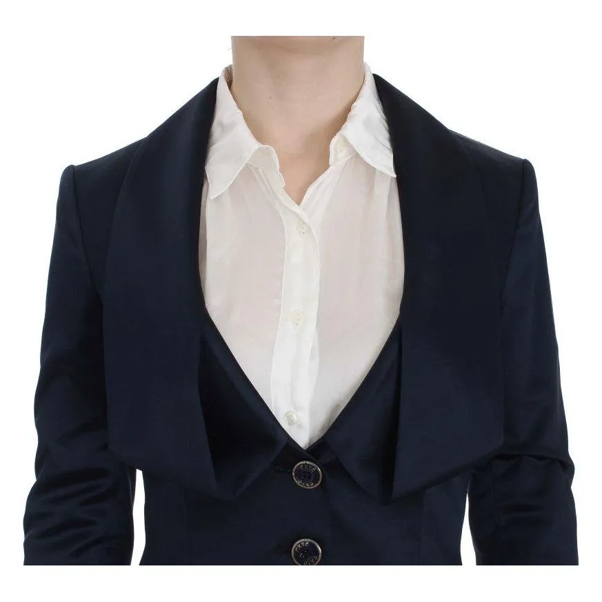 Exte Elegant Blue Blazer Jacket with Designer Flair